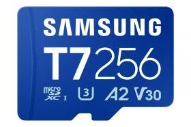 Paměťová karta Samsung T7/Micro SDXC/256GB/UHS-I U3 / Class 10, modrá