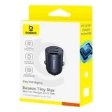 Mini nabíječka do auta Baseus Tiny Star USB-C/USB-C 30W Cosmic, černá