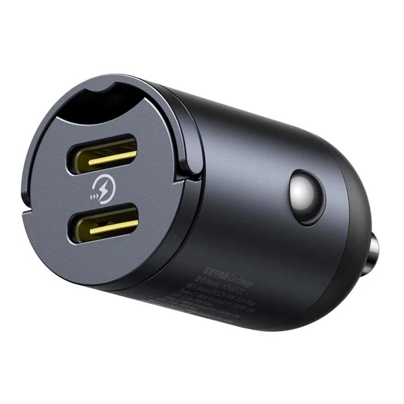 Mini nabíječka do auta Baseus Tiny Star USB-C/USB-C 30W Cosmic, černá