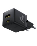Nabíječka USB-A + USB-C Baseus Palm Fast 20W, černá