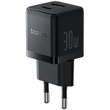 Nabíječka USB-A + USB-C Baseus Palm Fast 30W, černá