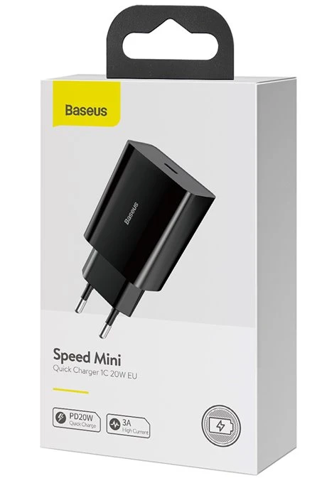 Mini Nabíječka USB-C Baseus CCFS-SN01 Speed 20W, černá