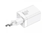 Nabíječka USB + USB-C Baseus CCSUPP-E02 Super Si Quick 30W, bílá