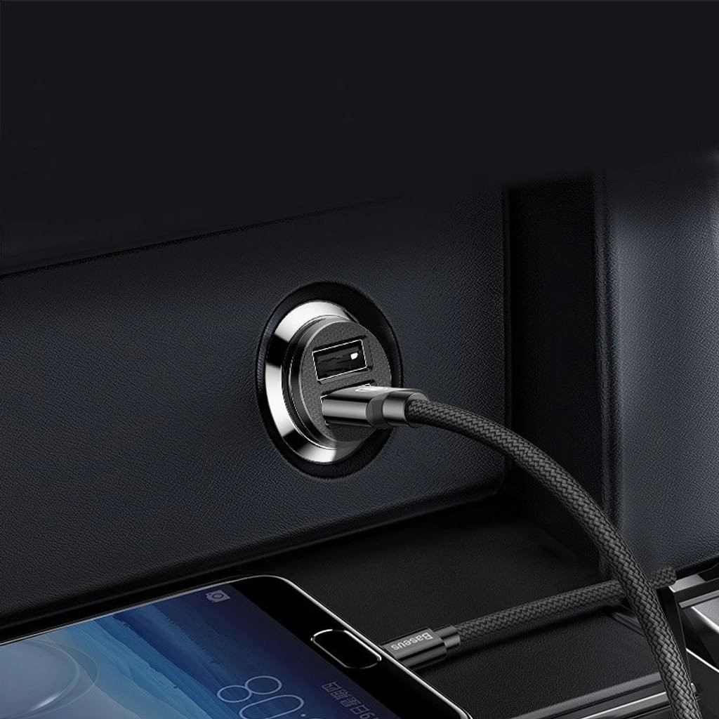 Nabíječka do auta Baseus CCALL-ML01 Grain 15.5W 2x USB, černá