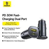 Nabíječka do auta Baseus GoTrip USB-C/USB-A 30W Cosmic, černá