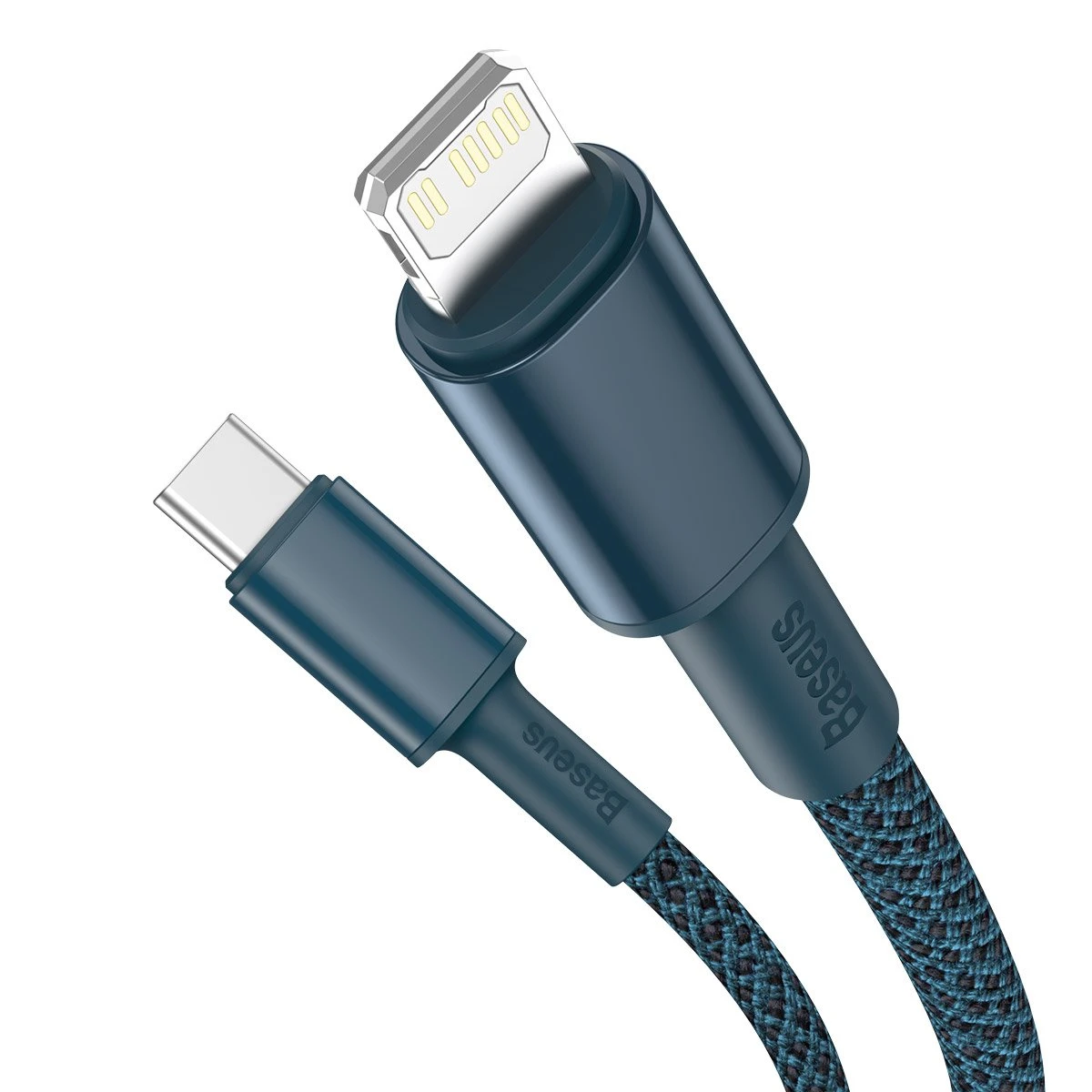 Datový kabel Baseus High Density Braided Series Fast Charging USB-C - Lightning 20W, 1m, modrá