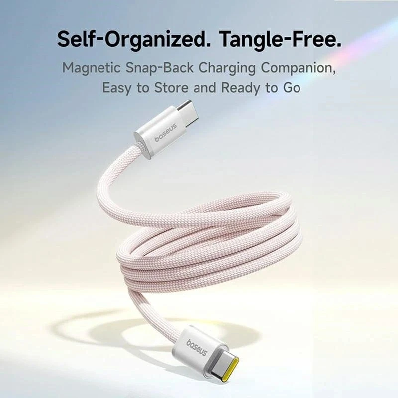 Datový kabel Baseus Dynamic 4 Pro Series USB-C - USB-C 100W 1m, růžová