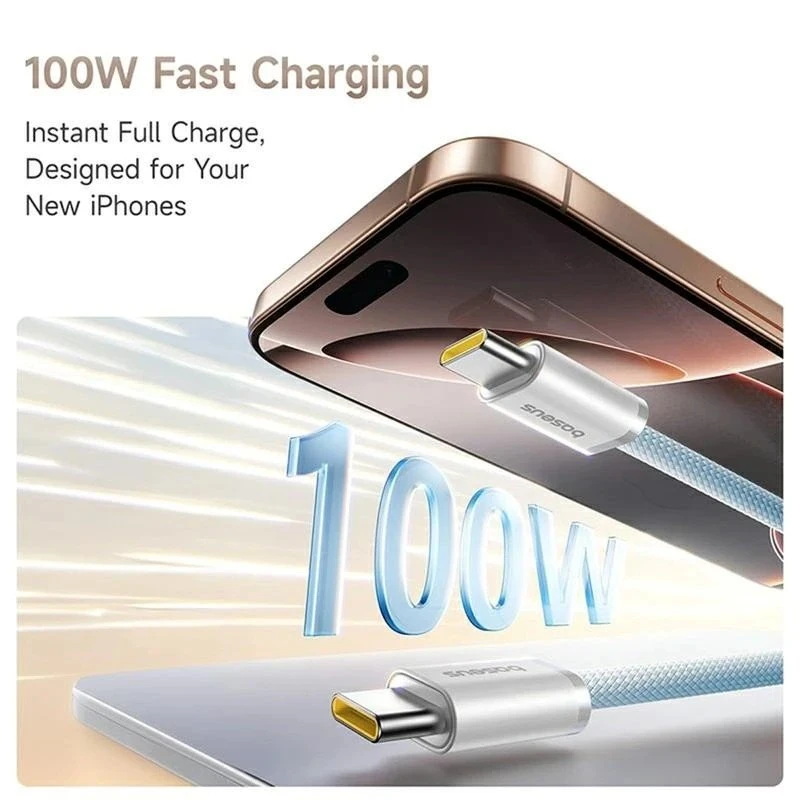 Datový kabel Baseus Dynamic 4 Pro Series USB-C - USB-C 100W 1m, modrá