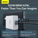 Datový kabel Baseus Dynamic Series Fast Charging USB-A - USB-C 100W 2m, slate gray