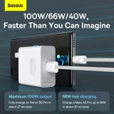 Datový kabel Baseus Dynamic Series Fast Charging USB-A - USB-C 100W 2m, bílá