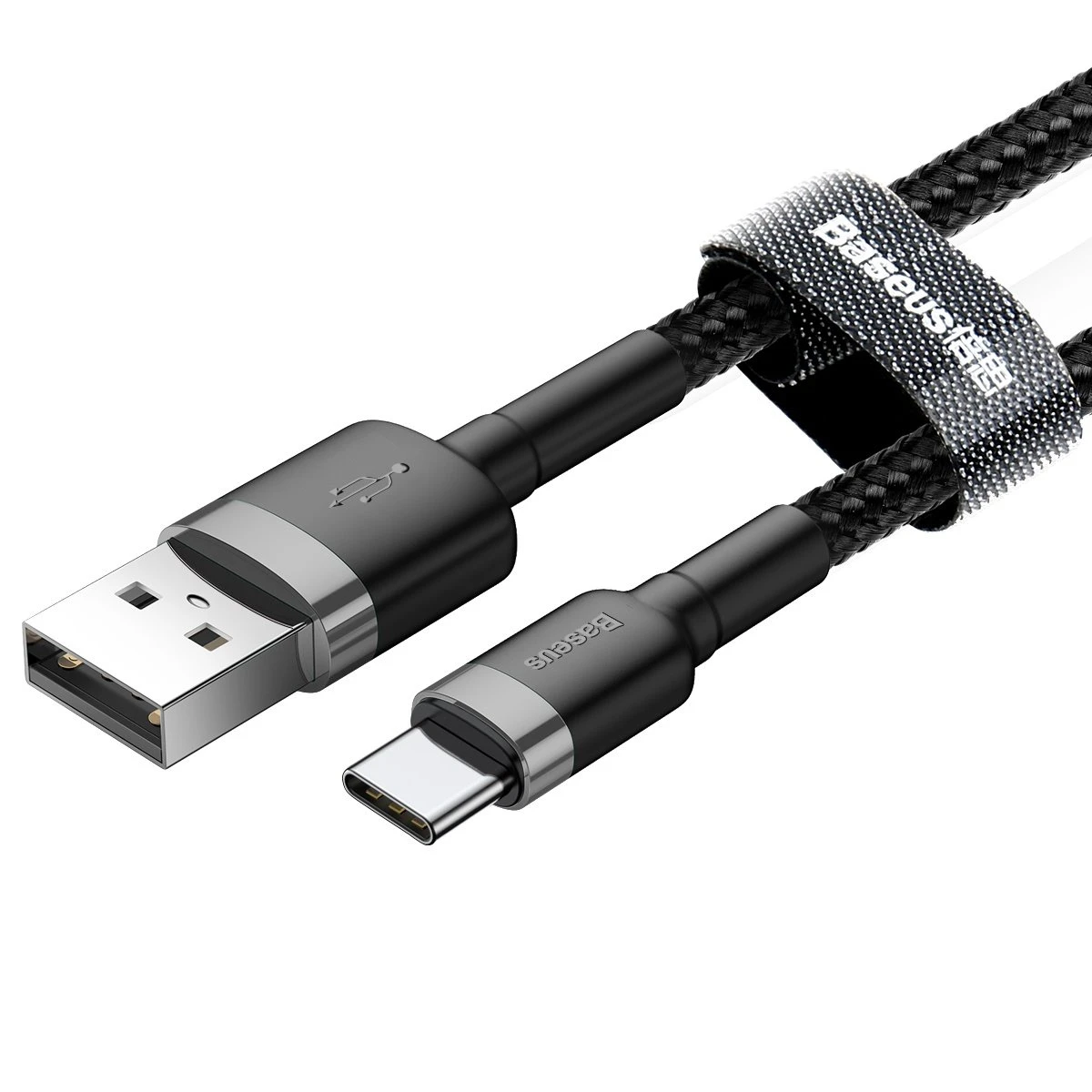 Datový kabel Baseus Cafule Series USB-A - USB-C 2A 3m, šedá/černá