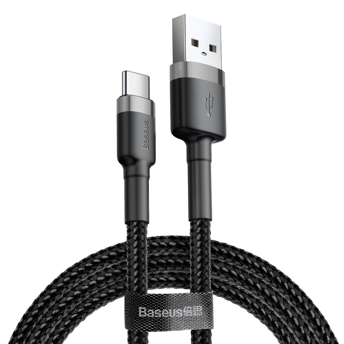 Datový kabel Baseus Cafule Series USB-A - USB-C 2A 3m, šedá/černá