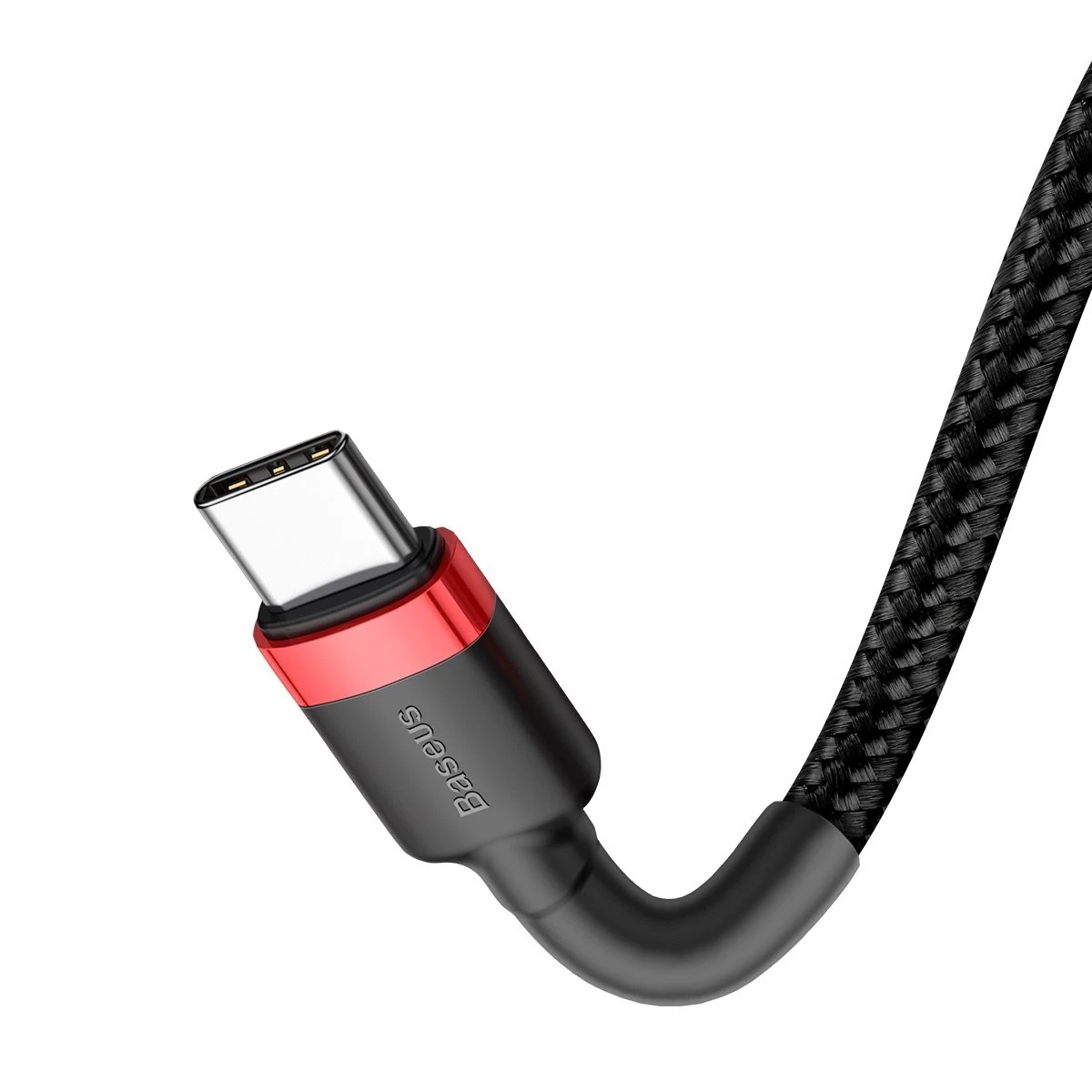Datový kabel Baseus Cafule Flash Charging USB-C - USB-C 60W 2m, červená/černá