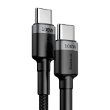 Datový kabel Baseus Cafule Flash Charging USB-C - USB-C 100W 2m, gray/black