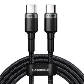Datový kabel Baseus Cafule Flash Charging USB-C - USB-C 100W 2m, gray/black
