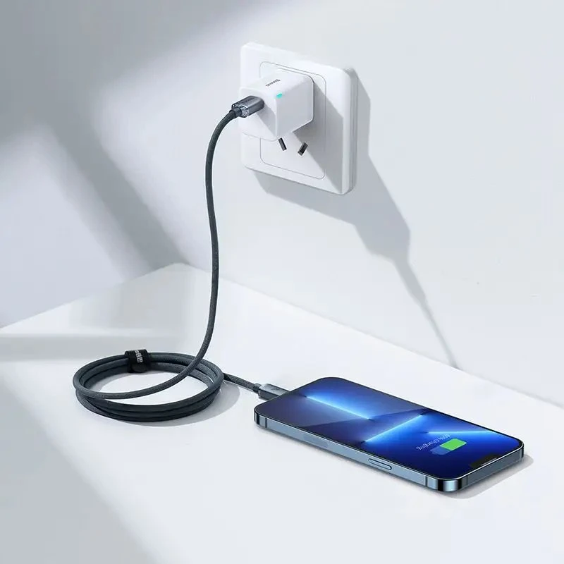 Datový kabel Baseus CAJY000201 Crystal Shine Series USB-C - Lightning 20W 1,2m, černá