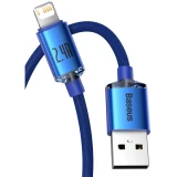Datový kabel  Baseus CAJY000003 Crystal Shine Series USB - Lightning 20W 1,2m, modrá