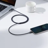 Datový kabel Baseus CAJY000001 Crystal Shine Series USB - Lightning 20W 1,2m, černá