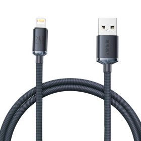 Datový kabel Baseus CAJY000001 Crystal Shine Series USB - Lightning 20W 1,2m, černá