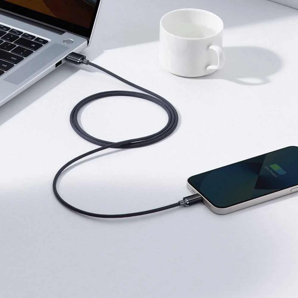Datový kabel Baseus CAJY000001 Crystal Shine Series USB - Lightning 20W 1,2m, černá
