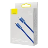 Datový kabel Baseus CAJY000203 Crystal Shine Series USB-C - Lightning 20W 1,2m, modrá