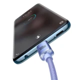 Datový kabel Baseus CAJY000705 Crystal Shine Series USB-C - USB-C 100W 2m, fialová