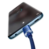 Datový kabel Baseus CAJY000603 Crystal Shine Series USB-C - USB-C 100W 1,2m, modrá