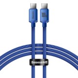 Datový kabel Baseus CAJY000603 Crystal Shine Series USB-C - USB-C 100W 1,2m, modrá
