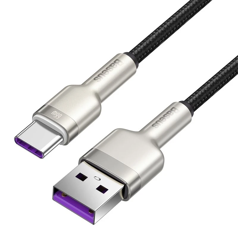 Datový kabel Baseus CAKF000001 Cafule USB-USB-C 66W 0,25m, černá