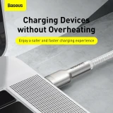 Datový kabel Baseus Cafule Metal Series USB-C - USB-C 100W 1m, bílá