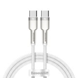 Datový kabel Baseus Cafule Metal Series USB-C - USB-C 100W 1m, bílá