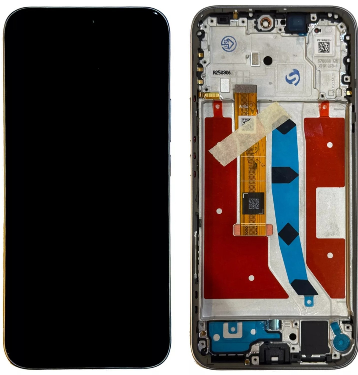 LCD display + dotyková deska + přední kryt pro Honor 400 Smart 4G, black (Service Pack)