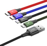Kabel Baseus CA1T4-B01 Fast 4in1 Lightning, 2x USB-C, MicroUSB 3.5A 1.2m, černá