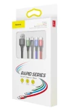Kabel Baseus CA1T4-B01 Fast 4in1 Lightning, 2x USB-C, MicroUSB 3.5A 1.2m, černá