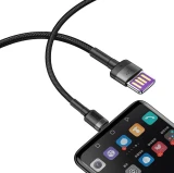 Datový kabel Baseus CATKLF-PG1 Cafule Quick Charging USB Double Sided to USB 40W 1m, šedá/černá