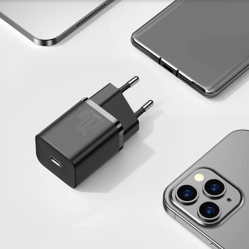 Nabíječka Baseus CCSUP-B01 Super Si Quick USB-C 20W, černá