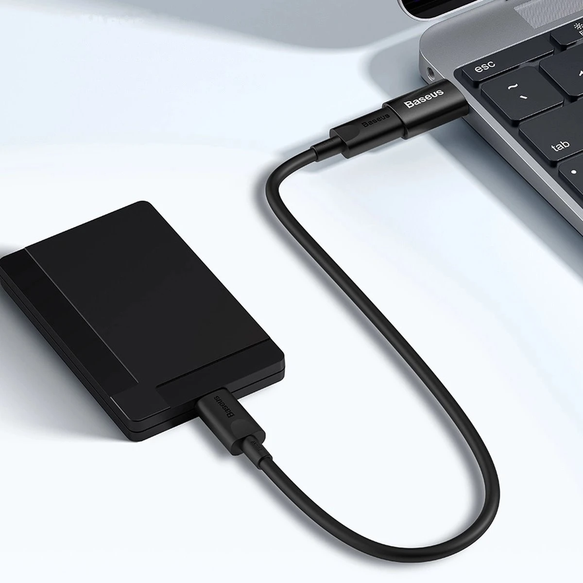Adaptér Baseus Ingenuity Mini OTG z USB-C na USB-A, černá