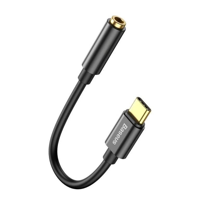 Kabelová redukce Baseus CATL54-01 z USB-C na 3,5mm Audio Jack L54 (female), černá