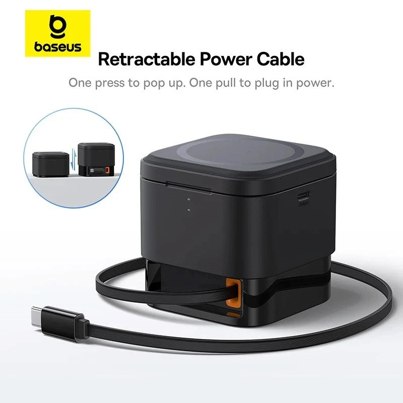Magnetická bezdrátová nabíječka Baseus MagPro 3v1 25W Cosmic, černá
