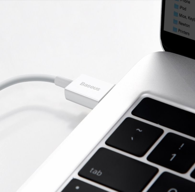 Kabel Baseus CALYS-B02 Superior Fast Charging Lightning 2.4A 1.5m, bílá