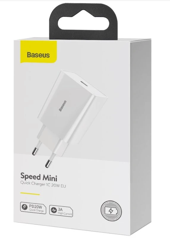 Mini nabíječka Baseus CCFS-SN02 Speed USB-C 20W, bílá