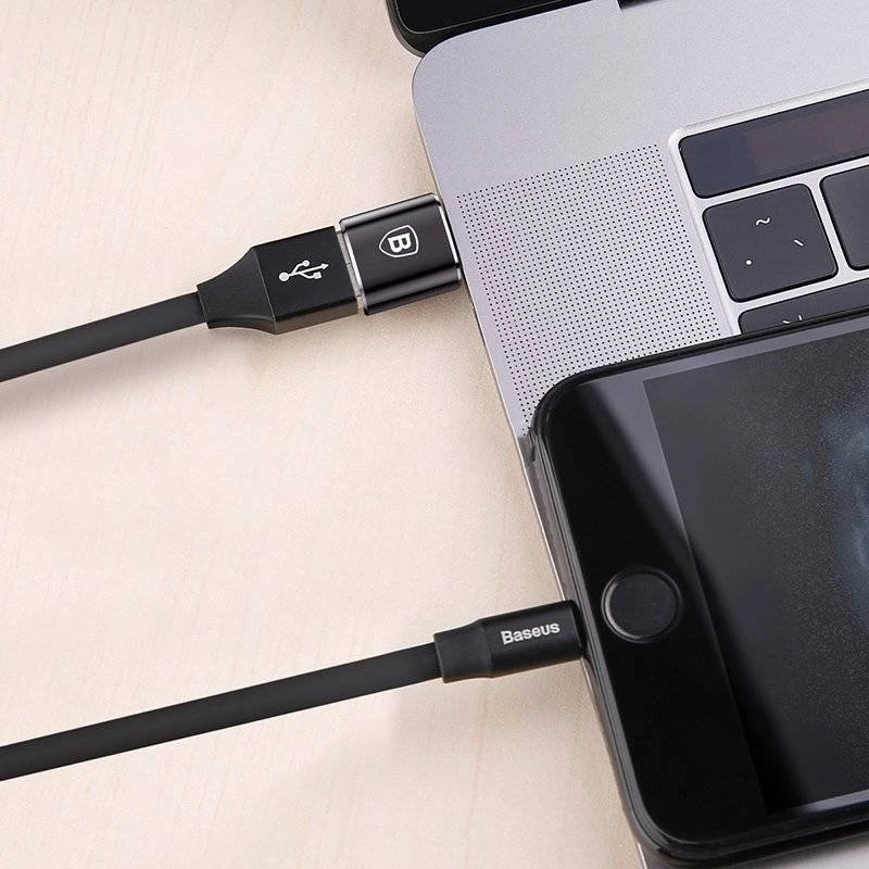 Adaptér Baseus CATOTG-01 z USB-A na USB-C, černá 