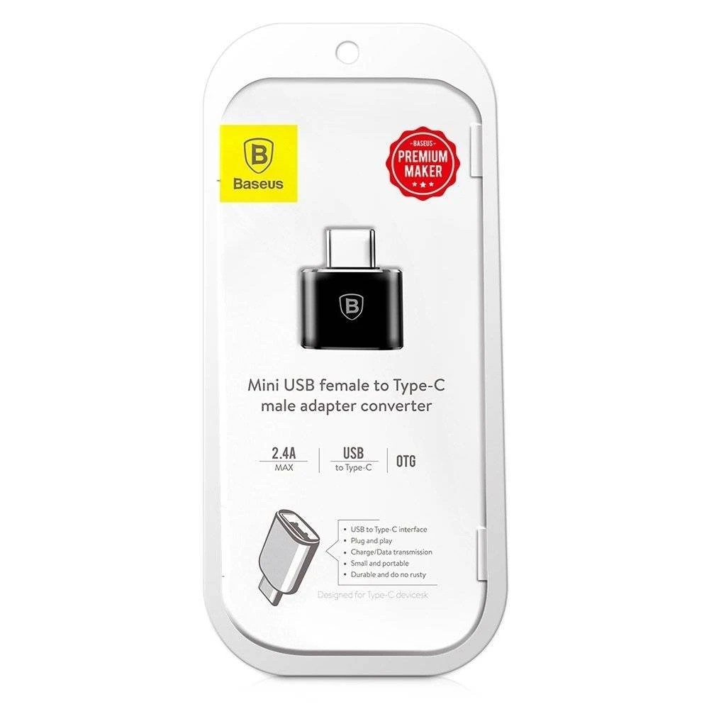 Adaptér Baseus CATOTG-01 z USB-A na USB-C, černá 