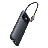 Dokovací stanice Baseus Metal Gleam II Series 10v1 USB-C HUB Cosmic, černá