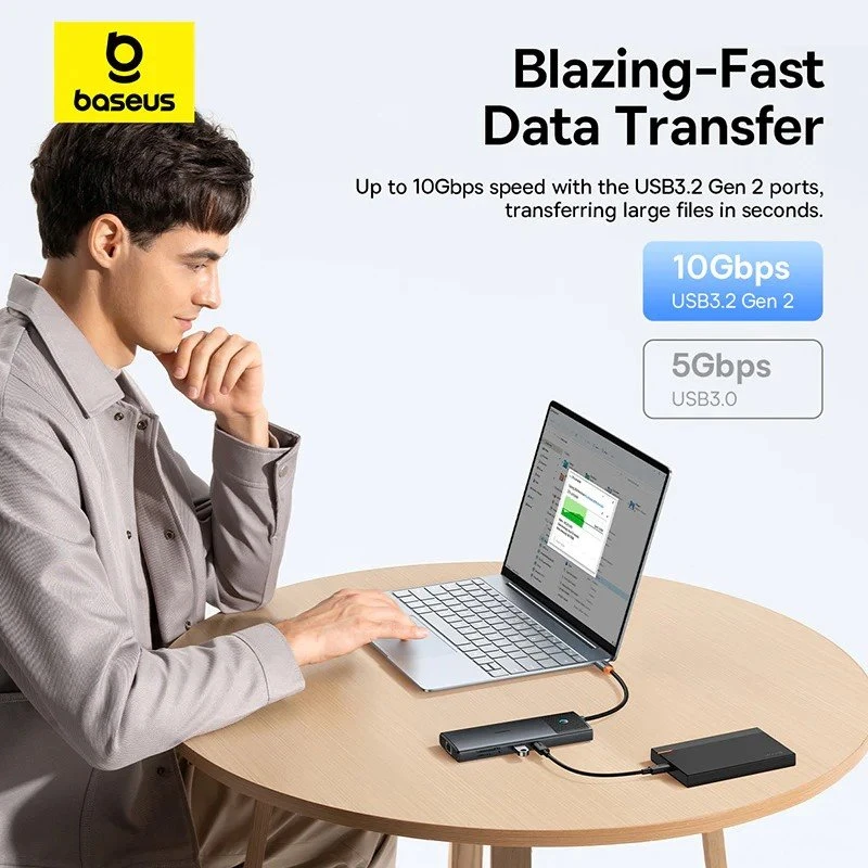 Dokovací stanice Baseus Metal Gleam II Series 10v1 USB-C HUB Cosmic, černá