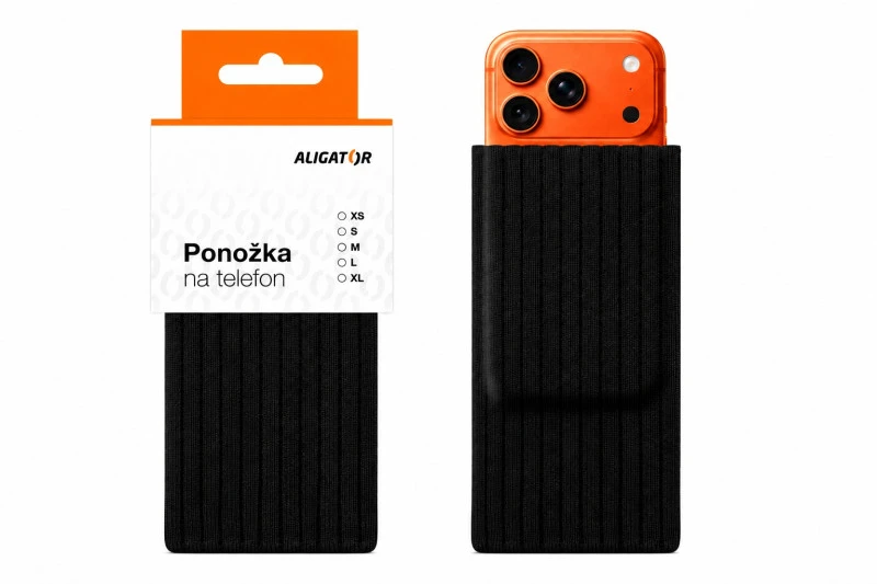 Ponožka na telefon S, černá