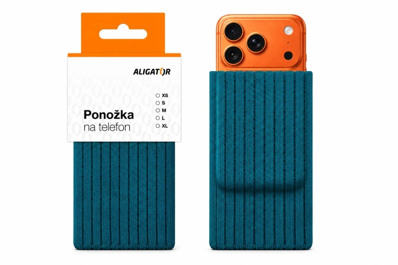 Ponožka na telefon S, tyrkysová
