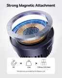 Magnetický držák Baseus MagPro s bezdrátovým nabíjením 15W, černá