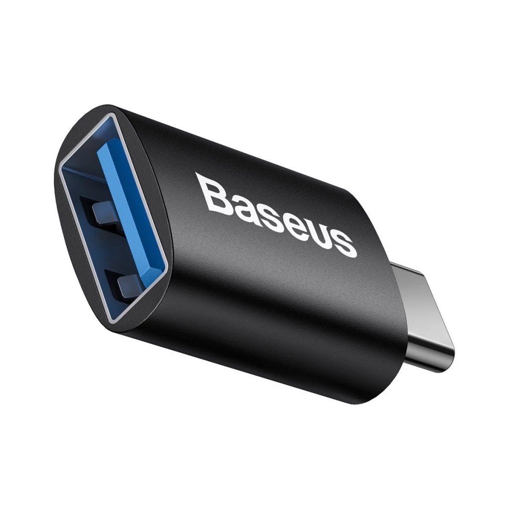 Mini OTG Adaptér Baseus ZJJQ000001 Ingenuity z USB-A na USB-C, černá