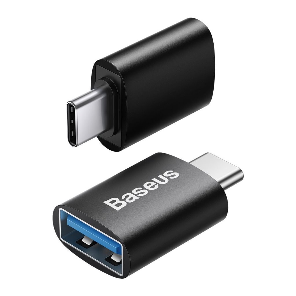 Mini OTG Adaptér Baseus ZJJQ000001 Ingenuity z USB-A na USB-C, černá
